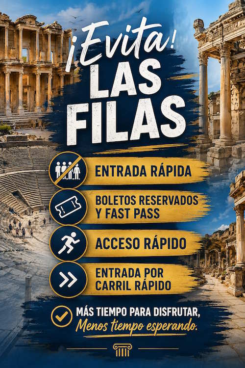 Evita las filas en Éfeso: entrada rápida, boletos reservados, fast pass y acceso por carril rápido
